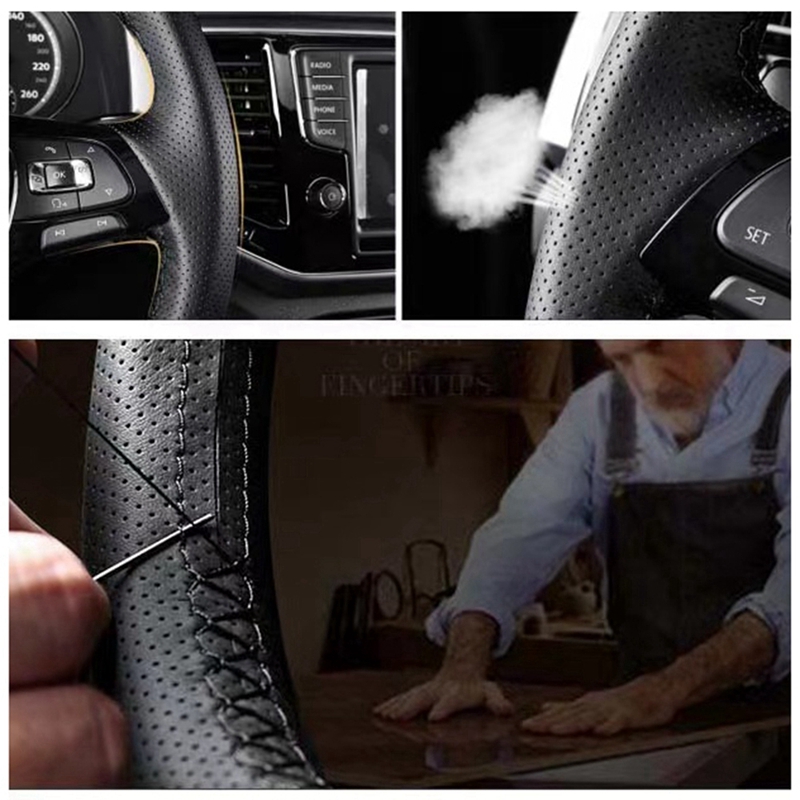 DIY Black Genuine Leather Carb - Fishing Boat Steering Wheel 评论和价格